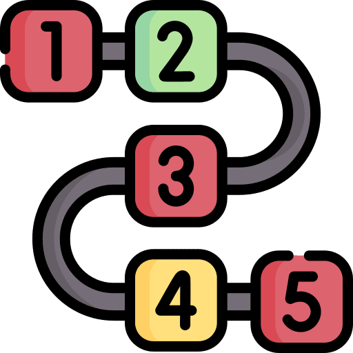Sequence infographics business and finance path icon