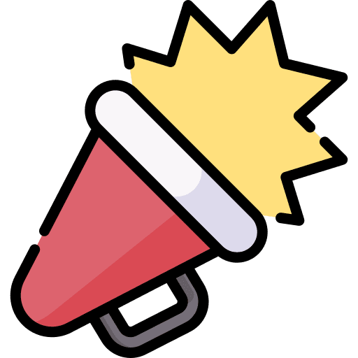 Ad technology loud speaker call to action icon Ad technology loud speaker call to action icon