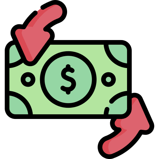 Cash flow investment investing economy icon Cash flow investment investing economy icon
