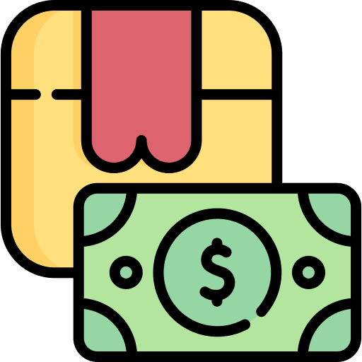 Cost box parcel cost icon Cost box parcel cost icon