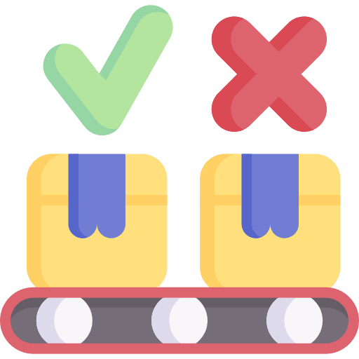 Quality control verified quality control delivery icon