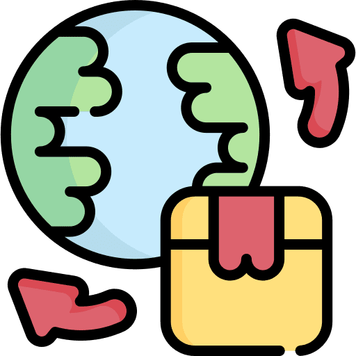 Shipping international package business and finance icon Shipping international package business and finance icon
