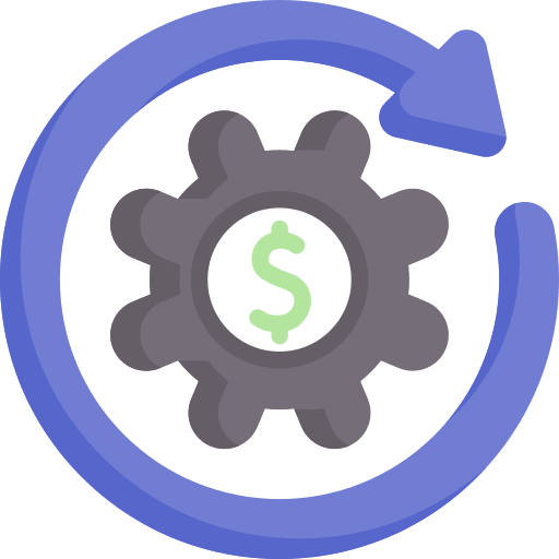 Gear dollar gear business and finance icon Gear dollar gear business and finance icon