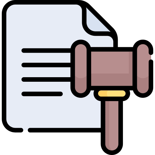 Document hammer files and folders legal document icon Document hammer files and folders legal document icon