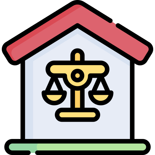 Dwelling notary construction and tools justice scale icon Dwelling notary construction and tools justice scale icon