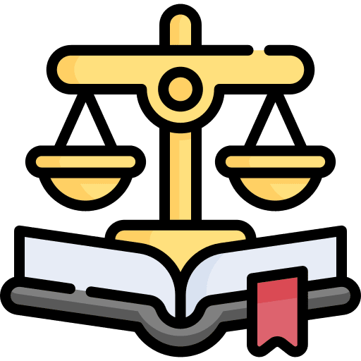 Law legislation justice files and folders icon