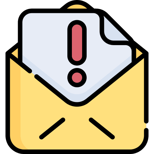 Notice notice exclamation mark communications icon