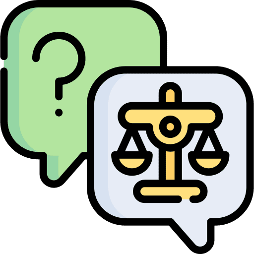 Question justice scale answer question mark icon Question justice scale answer question mark icon
