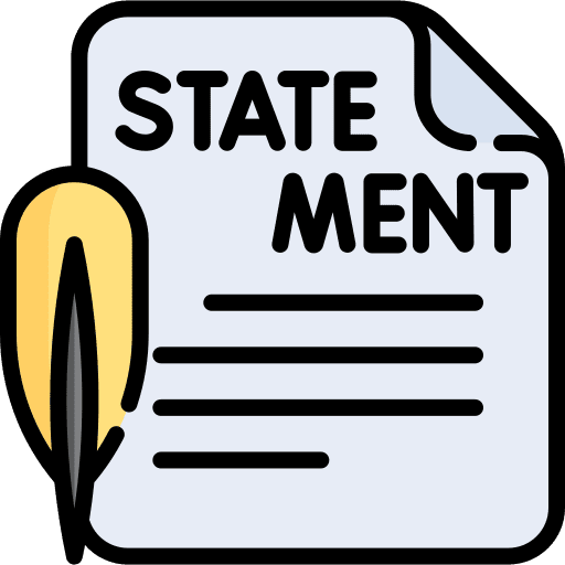 Statement quill document file icon