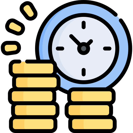 Time is money time time is money clock icon