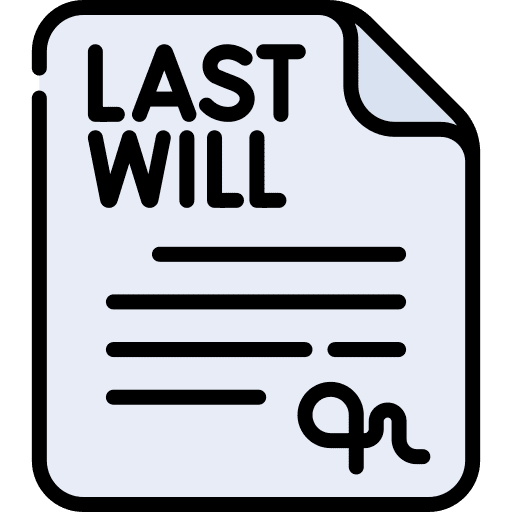 Last will wellness files and folders document icon Last will wellness files and folders document icon
