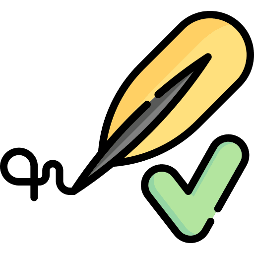Signature document writer quill icon Signature document writer quill icon