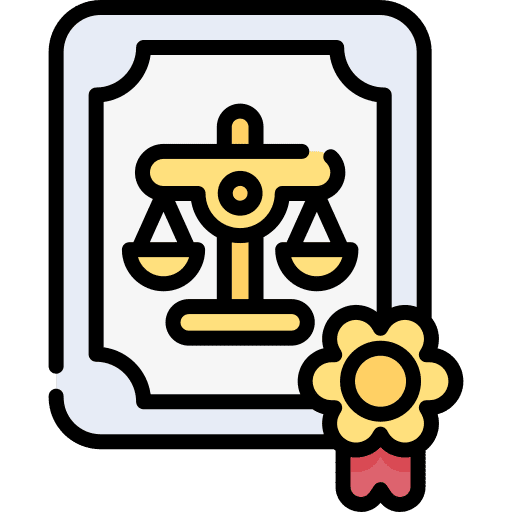 Certificate law balance files and folders icon Certificate law balance files and folders icon