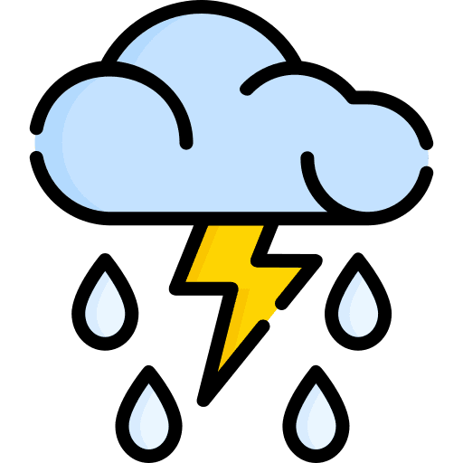 Rain forecast rain thunderstorm icon