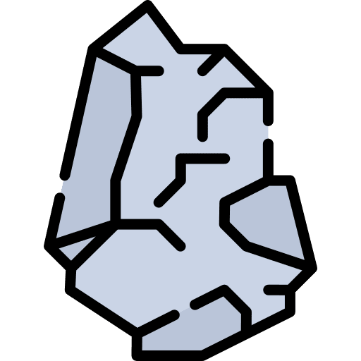 Rock mineral rock stone icon