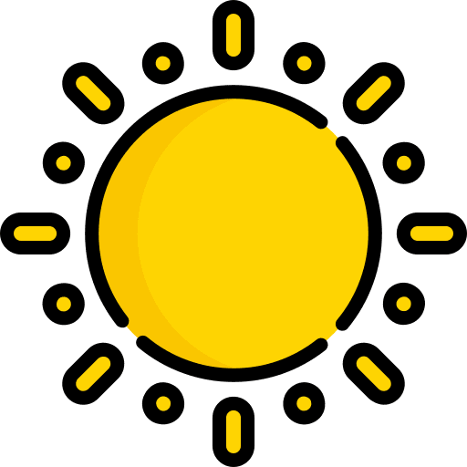 Sun day summer weather icon