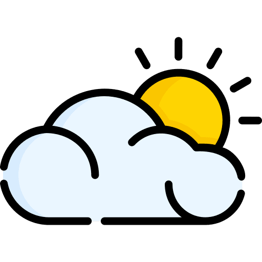 Sun forecast cloud day icon