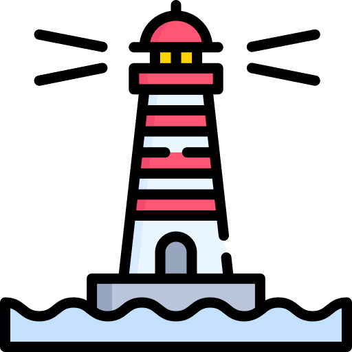 Lighthouse light guide nature icon Lighthouse light guide nature icon
