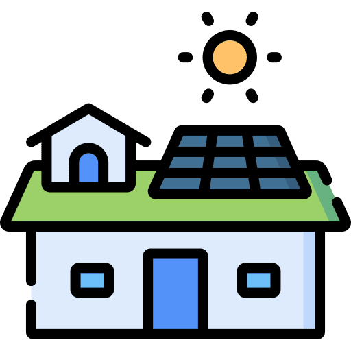 Solar panel solar energy real estate smart home icon