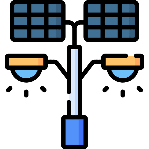 Street light street light ecology solar panel icon