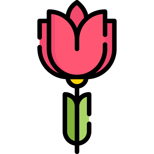 Tulip botanical petals garden icon Tulip botanical petals garden icon
