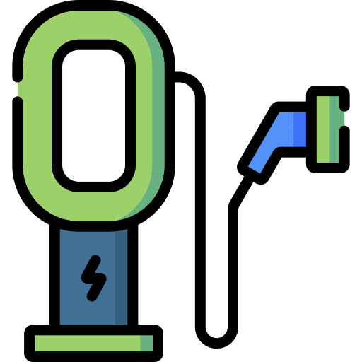 Electric car charging car industry icon Electric car charging car industry icon