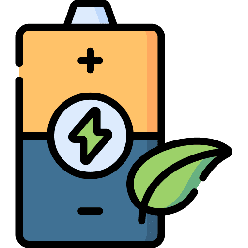 Battery charging eco friendly battery icon Battery charging eco friendly battery icon