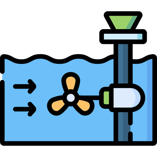 Tidal power sea ecology and environment industry icon Tidal power sea ecology and environment industry icon