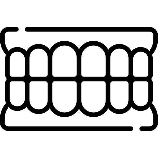 Teeth healthcare and medical mouth bite icon
