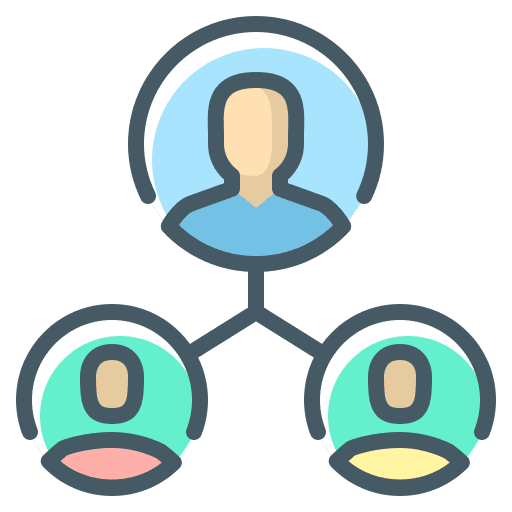 Leader hierarchy team management organization icon