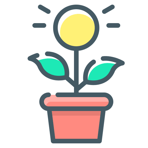 Flower flower growth business and finance icon