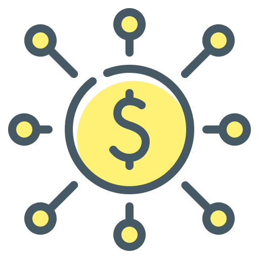 Money business and finance dollar crowdfunding icon Money business and finance dollar crowdfunding icon