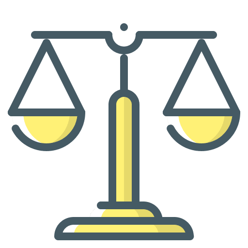Right right equality judge icon Right right equality judge icon