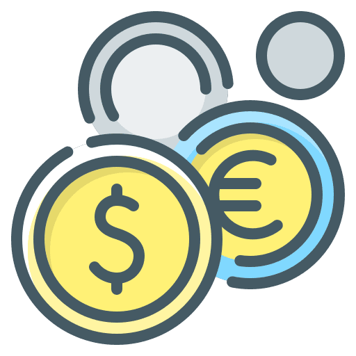 Coin currency business and finance dollar icon Coin currency business and finance dollar icon