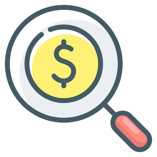Loupe loupe money business and finance icon Loupe loupe money business and finance icon