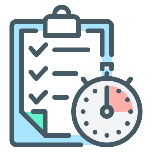 Planning strategy clock paper checklist icon Planning strategy clock paper checklist icon