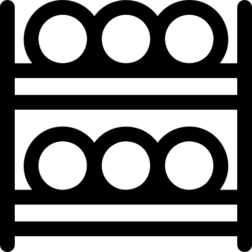 Bowling ball cart rack trolley icon