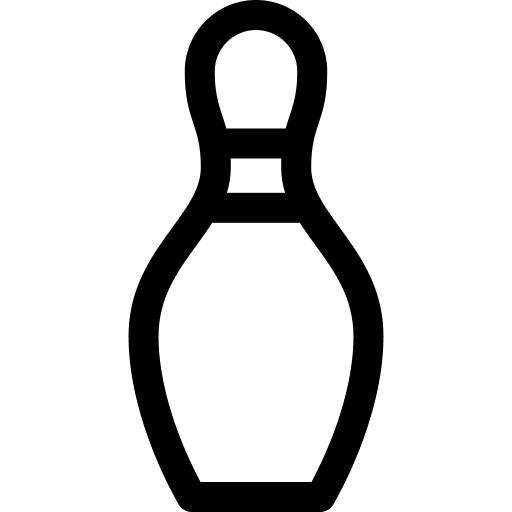 Bowling pin leisure sports and competition bowling pin icon