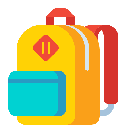 Backpack baggage travel camping icon