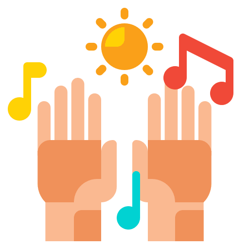 Beach beach birthday and party music icon