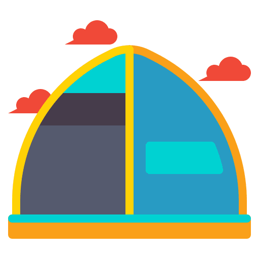 Camping beach holidays landscape icon