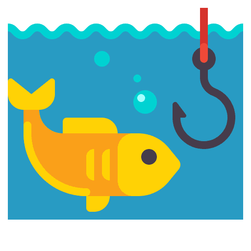Fishing equipment sports and competition animals icon