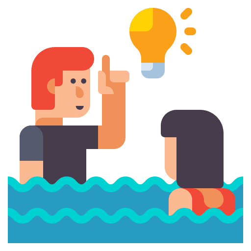 Lessons lessons people aquatic sports icon