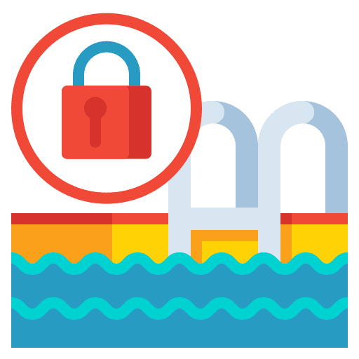 Swimming pool swim ladder water icon