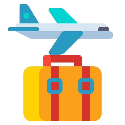 Vacation holidays transportation flight icon
