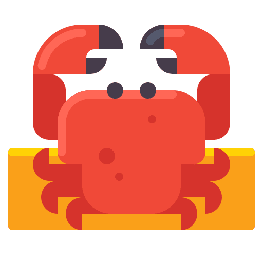 Crab seafood animal kingdom wild life icon