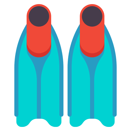 Flippers sports and competition flippers sport equipment icon