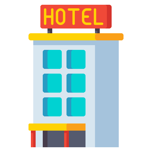 Hotel accomodation travel hotel icon