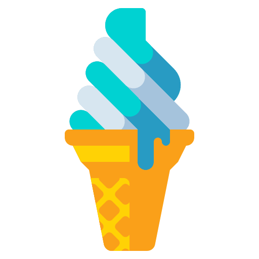 Ice cream food and restaurant dessert cone icon
