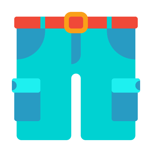 Shorts clothes pockets garment icon